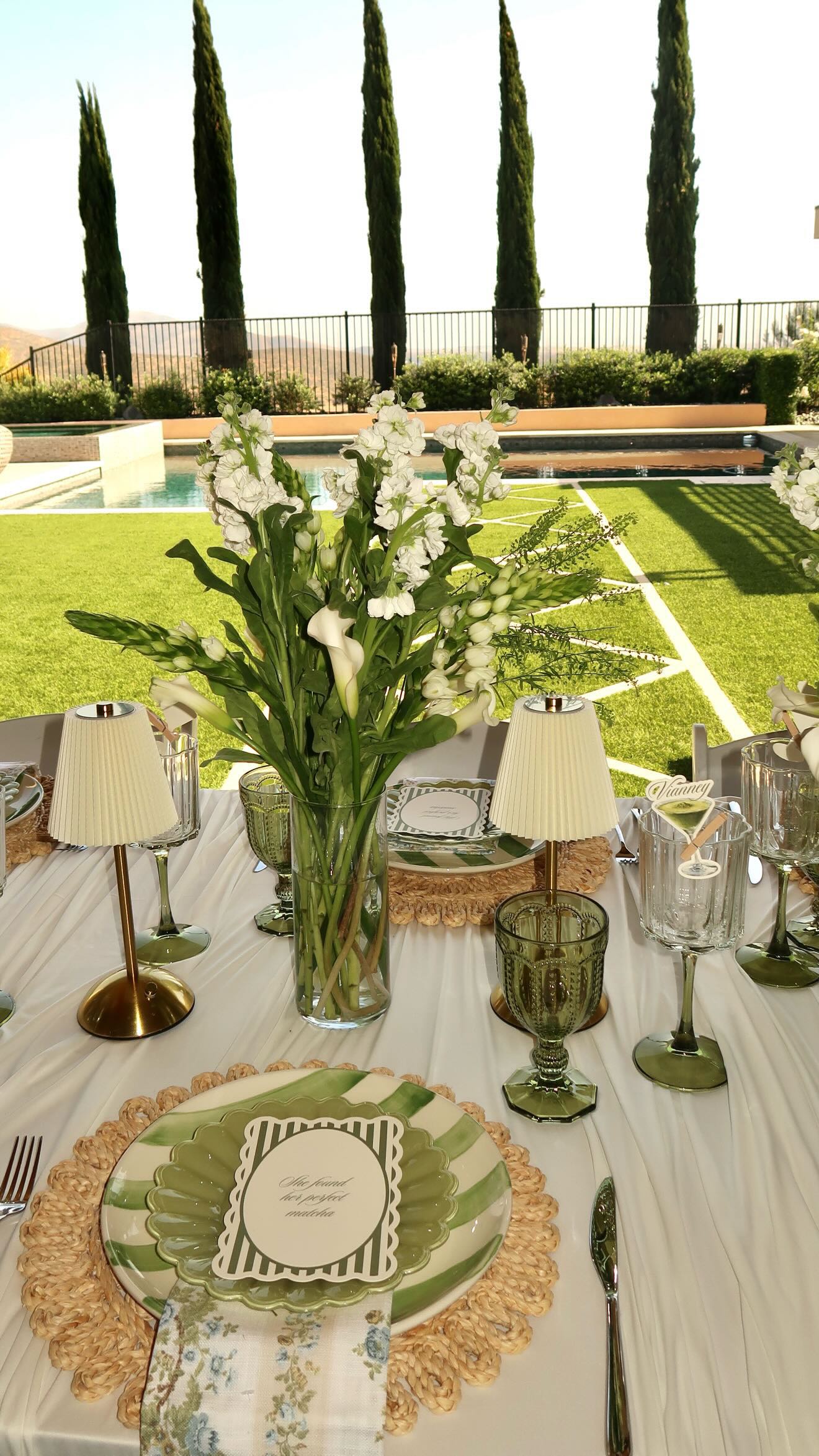 Tablescape set for a private dinner