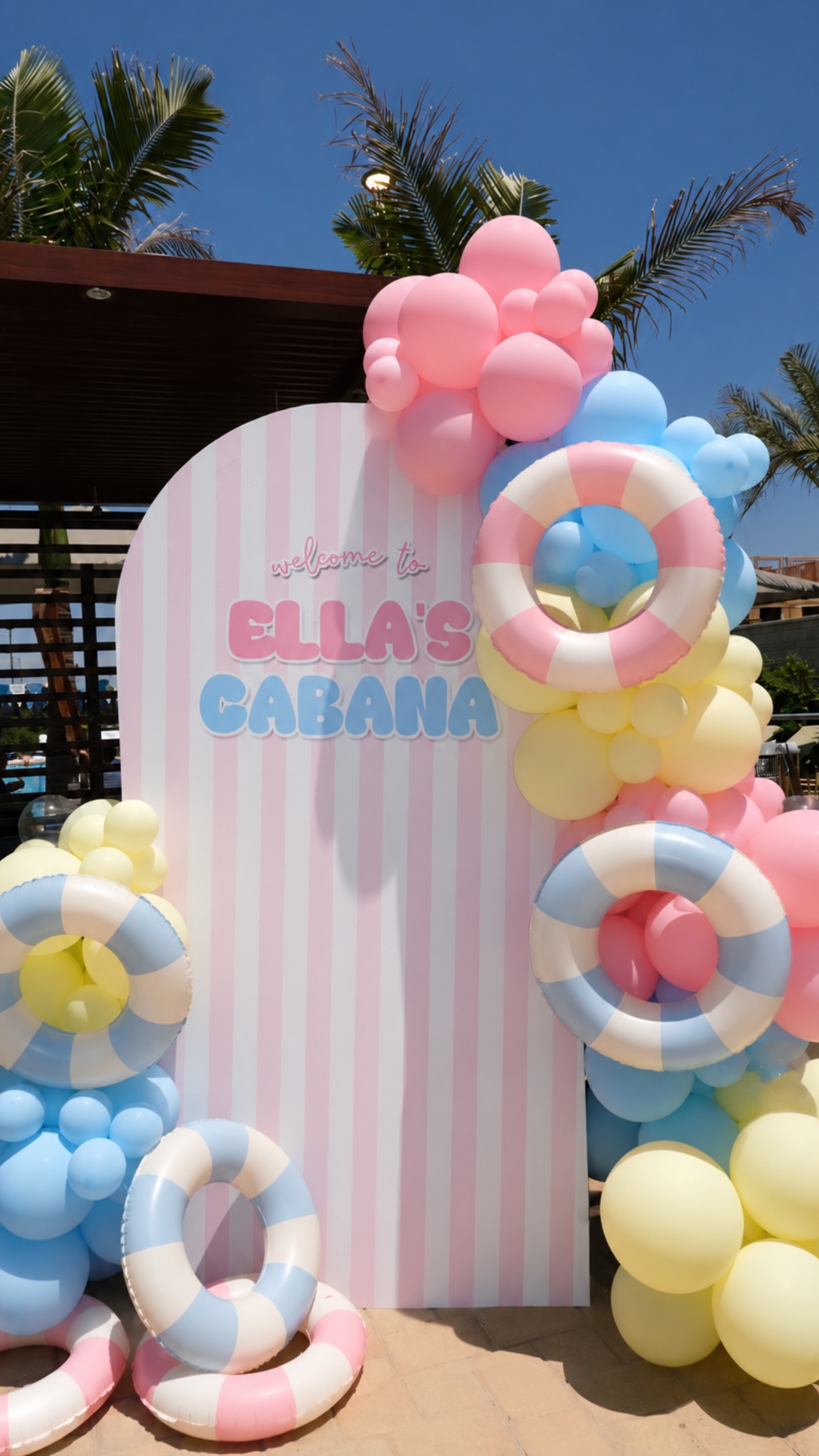 Custom arch backdrop